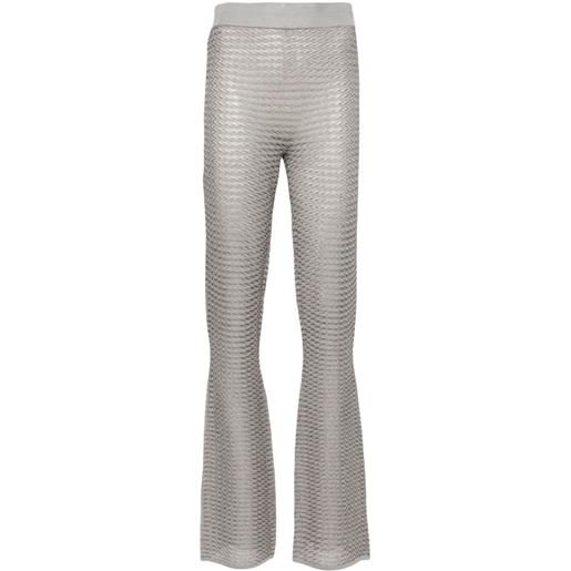 REMAIN pantaloni svasati a righe - grigio