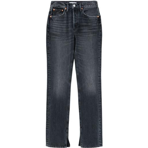 RE/DONE jeans svasati a vita alta - nero