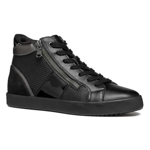 Scarpe Sneakers Basse Donna In Vera Pelle – Stile Retrò Con Chiusura A Strappo – Suola Morbida In Gomma E Tacco 4 Cm