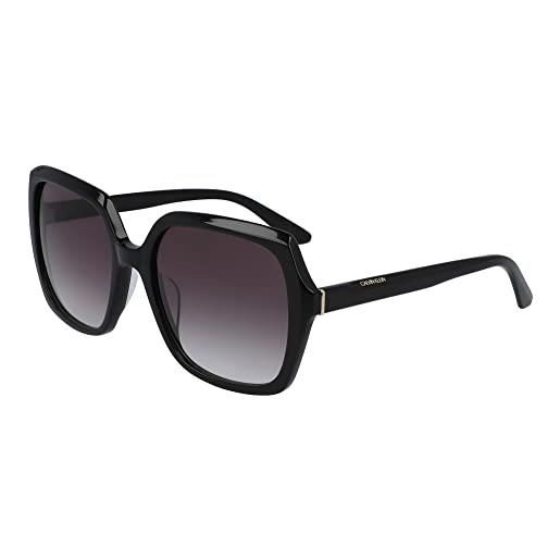 Calvin Klein ck20541s occhiali da sole, 001 black, taglia unica unisex-adulto