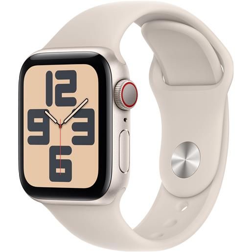 APPLE smartwatch apple watch se gps + cellular cassa 40mm in alluminio galassia con cinturino sport m/l galassia