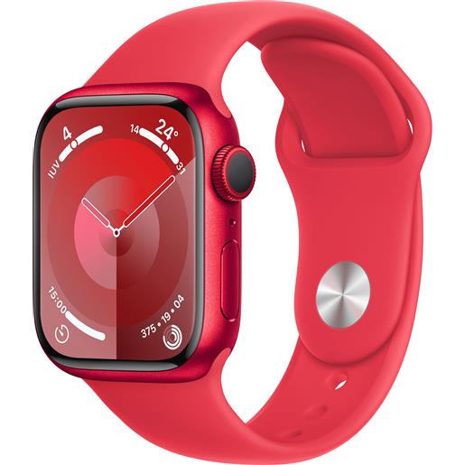 APPLE smartwatch apple watch series 9 gps cassa 41m in alluminio con cinturino sport band m/l red