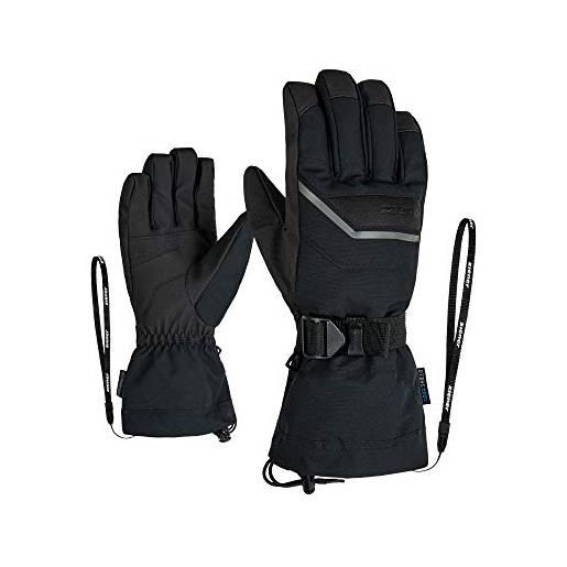 Ziener gillian as, guanti da sci/sport invernali, impermeabili, traspiranti unisex-adulto, nero, 10.5