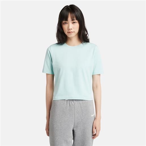 Timberland t-shirt corta da donna in blu chiaro blu