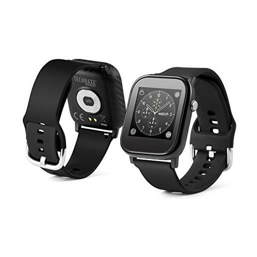 Technaxx germany smart watch resistente all'acqua sport fitness tracker temperatura monitoraggio della frequenza cardiaca funzione anti-smarrimento tx-sw6hr