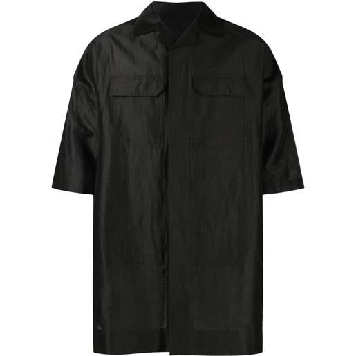 Rick Owens camicia con maniche corte - nero