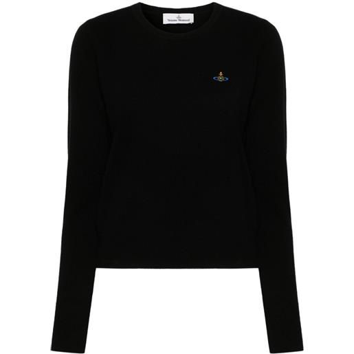 Vivienne Westwood maglione con ricamo orb - nero
