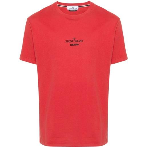 Stone Island t-shirt con stampa - rosso