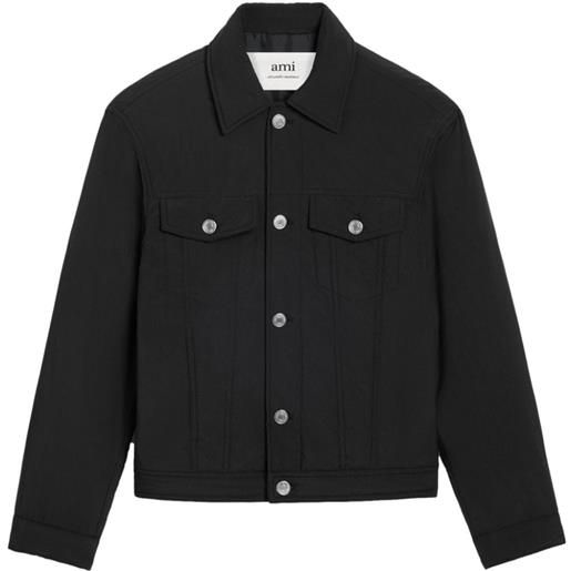 AMI Paris giacca sportiva con placca logo - nero