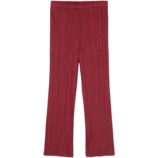 Pleats Please Issey Miyake pantaloni monthly colors: november - rosso