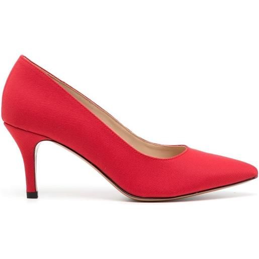 Paule Ka pumps ottoman 75mm in pelle - rosso