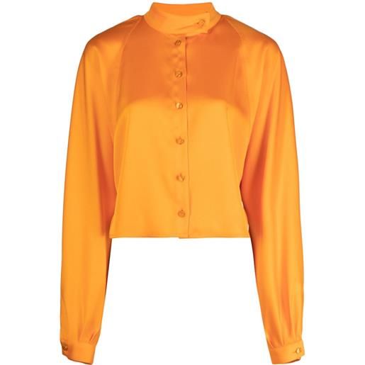 Genny blusa con colletto a cinturino - arancione