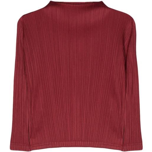 Pleats Please Issey Miyake top monthly colors: november carmine - rosso