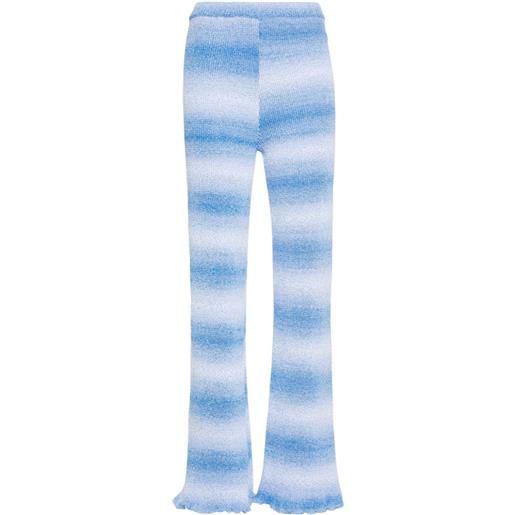 MSGM pantaloni con motivo astratto - blu