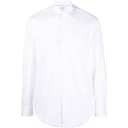 Brunello Cucinelli camicia con tasche - bianco