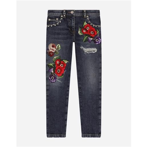 Dolce & Gabbana jeans 5 tasche in denim trattato