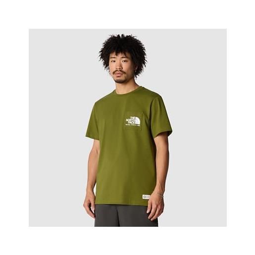 TheNorthFace the north face t-shirt berkeley california con tasca da uomo forest olive taglia l uomo