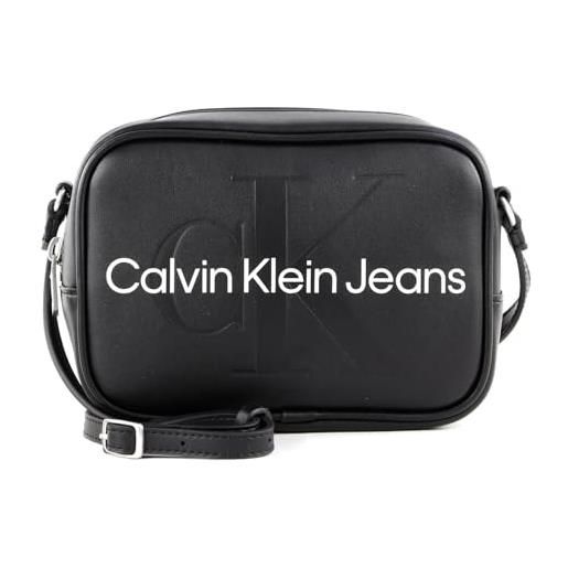 Calvin Klein Jeans borsa a tracolla donna camera bag piccola, nero (black), taglia unica