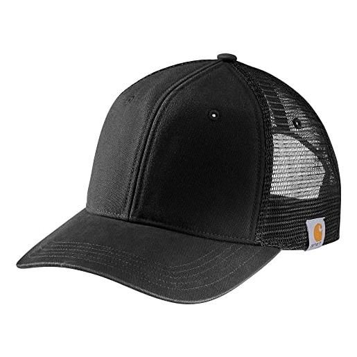 Carhartt cappellino da uomo in tela con retro in rete, nero, taglia unica