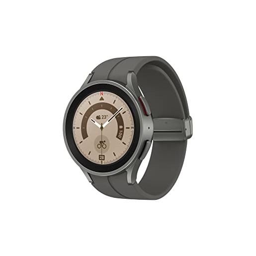 Samsung galaxy watch5 pro, runde lte smartwatch, wear os, outdoor-fitnessuhr, fitness-tracker, 45 mm, titanium (deutche version)