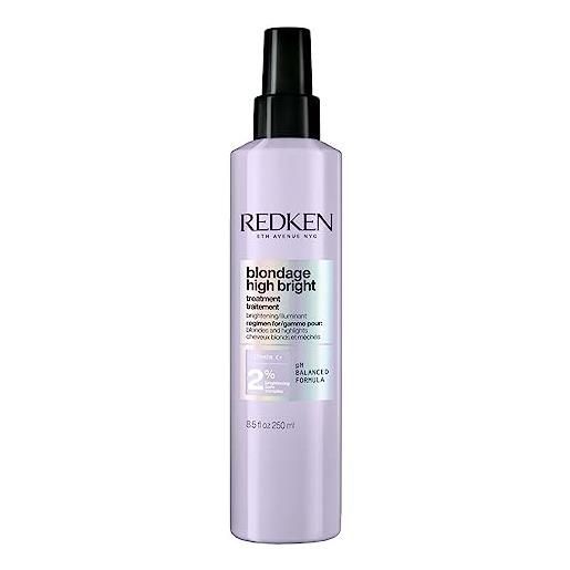 Redken trattamento pre-shampoo, con vitamina c per capelli biondi, per un biondo luminoso e brillante, senza risciacquo, high bright, 250 ml