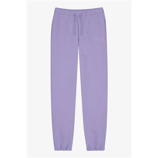 VOGUE Collection pantaloni vogue spring lilla con logo ricamato