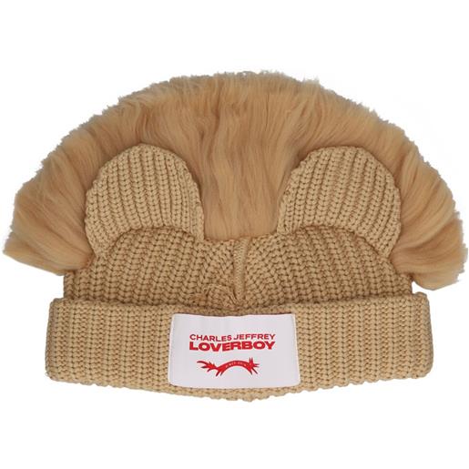 CHARLES JEFFREY LOVERBOY cappello beanie chunky lion in cotone