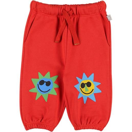 STELLA MCCARTNEY KIDS pantaloni in felpa di cotone organico / stampa