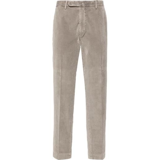 Dell'oglio pantaloni a coste affusolati - grigio