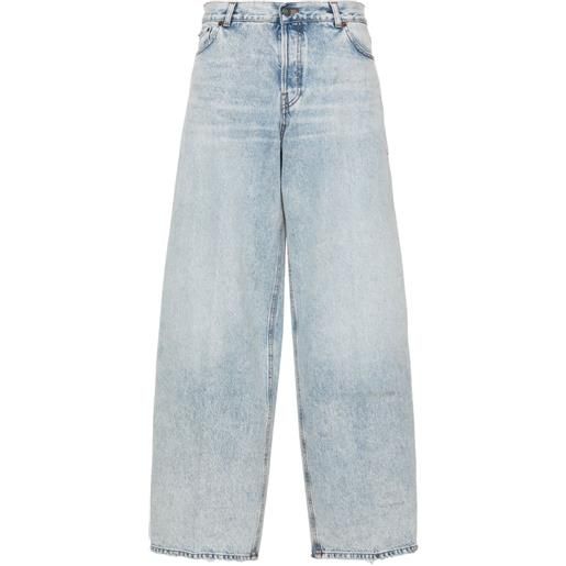 Haikure jeans a gamba ampia con effetto vissuto - blu