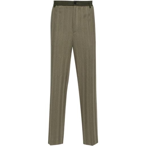 Missoni pantaloni con motivo zig-zag - verde
