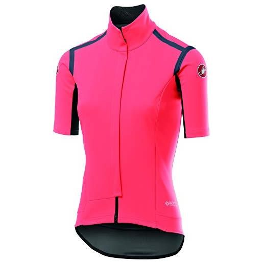 Castelli 4519536-288 gabba ros w donna giacca brilliant pink/dark steel blue m