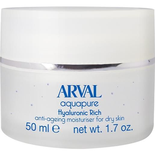 Arval aquapure hyaluronic rich idratante viso anti-etã pelli secche 50ml