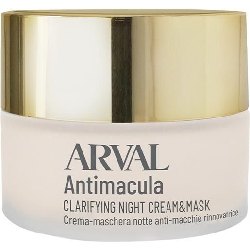 Arval antimacula clarifying night cream&mask crema maschera notte viso anti-macchie 50ml