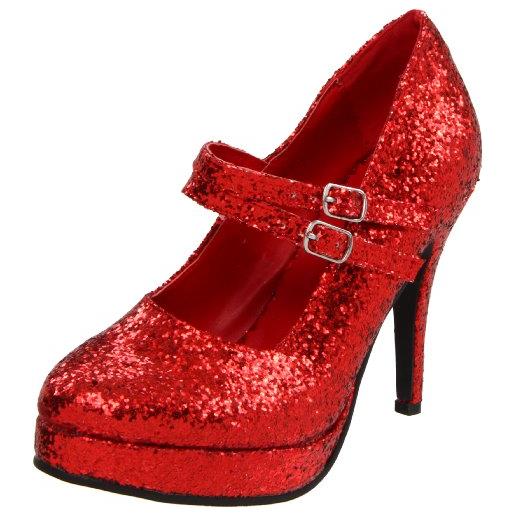 Ellie Shoes décolleté da donna 421-jane-g maryjane, multicolore, taglia unica, glitter rosso, 41 eu