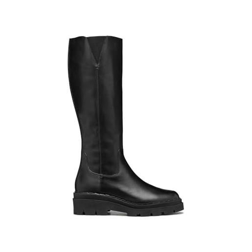 Geox d felleny d, stivali alla moda donna, nero, 40 eu