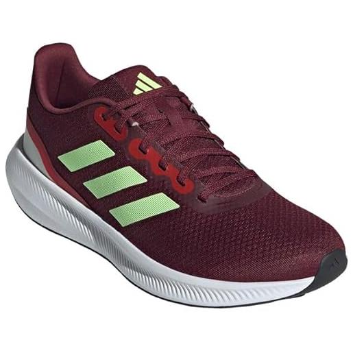 adidas runfalcon 3.0, scarpe da ginnastica uomo, shadow red green spark better scarlet, 41 1/3 eu