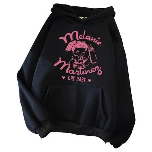 NEWOK minimalist girl style hoodie singer album che circonda felpa di moda uomo e donna (s, black)