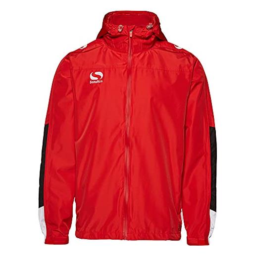 Sondico venata rain jacket giacca antipioggia, rosso, 9 anni unisex-bambini