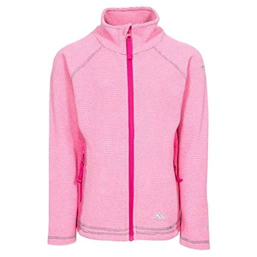 Trespass bunker, giacca in pile caldo unisex-bambini e ragazzi, rosa lady stripe, 2/3