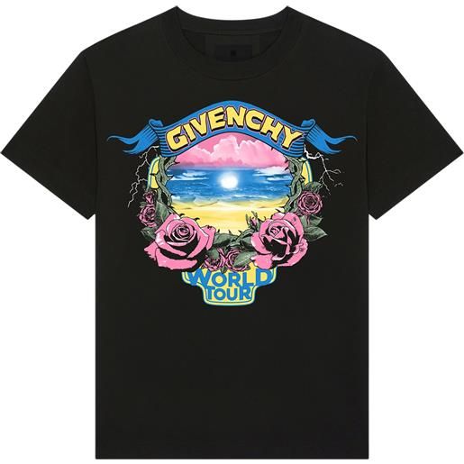 GIVENCHY t-shirt oversize givenchy 4world tour in cotone