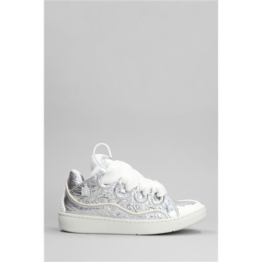 Lanvin sneakers curb in poliestere argento