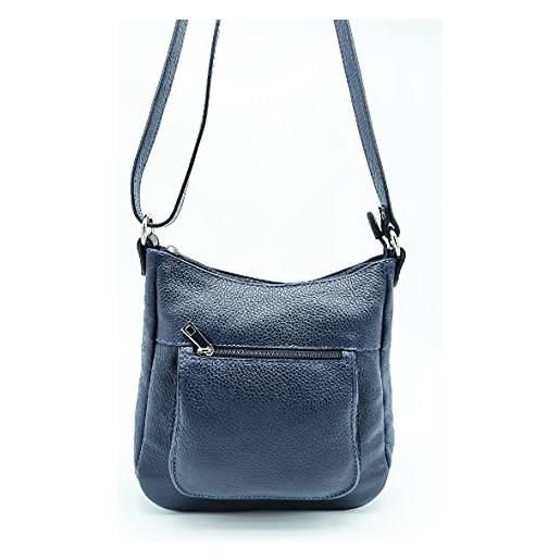 Puccio Pucci trlbc100195, borsa di pelle womens, blu navy, 24x23x7 cm