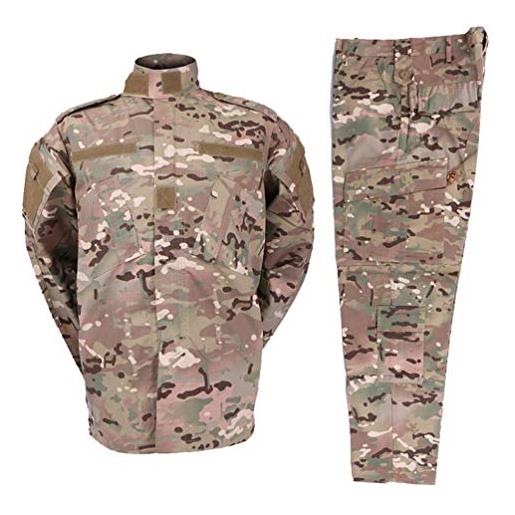 Zhiyuanan uomo tattico camouflage suit 2 pezzi set outdoor caccia trekking campeggio combat militare giacche da trekking impermeabili + pantaloni mimetico abbigliamento verde pitone modello l