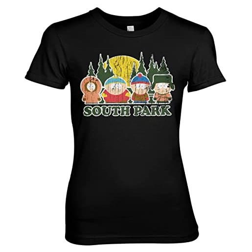 South Park licenza ufficiale distressed donna maglietta (nero), l