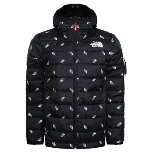 The North Face npoaz139ut - giacca imbottita per bambini, con cappuccio e cerniera completa, con logo, colore: nero, nero , 13-14 anni