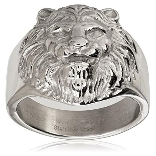 Guess anello da uomo collezione lion king. Anello in acciaio con testa leone. Misura: 20. La referenza è jumr01307jwst60