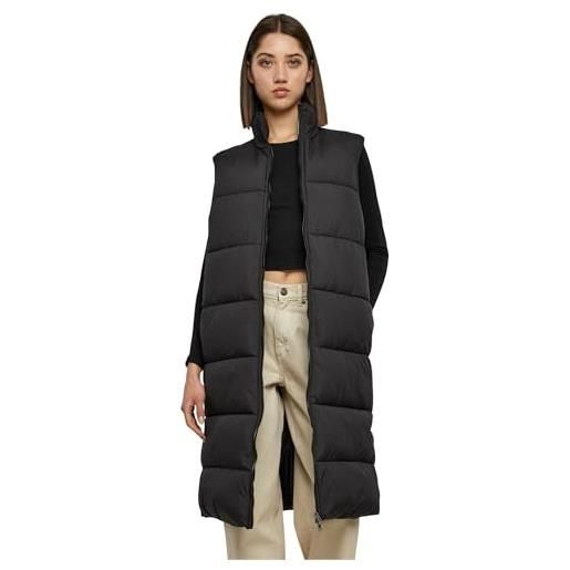 Urban Classics ladies long puffer vest gilet, black, xl donna
