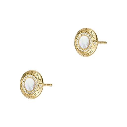 Emporio Armani orecchini da donna essenziali, lunghezza: 10mm, larghezza: 10mm orecchini in oro e argento, eg3565710