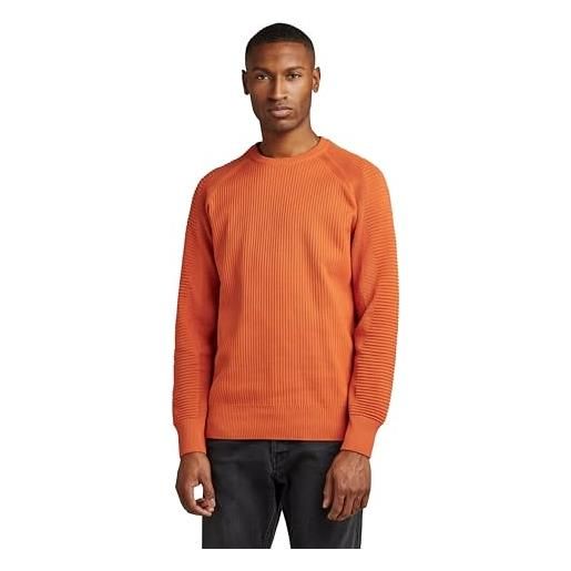 G-STAR RAW men's 3d biker knitted sweater, multicolore (gold flame/burned orange d21950-c259-d371), s